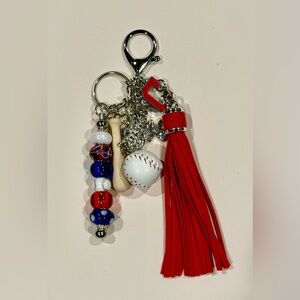 Cleveland Guardians Beaded Keychain Purse Bag Charm